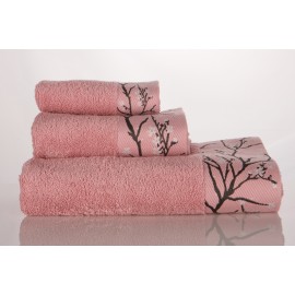 Λίνον πετσέτα λουτρού Ε534 100% βαμβάκι, ροζ