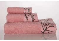 Λίνον πετσέτα λουτρού Ε534 100% βαμβάκι, ροζ